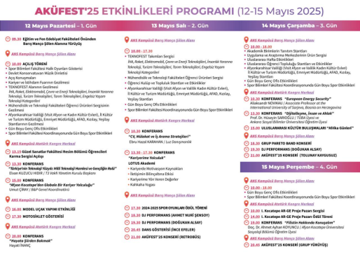 🎉 AKÜFEST’25 BAŞLIYOR! 🎉
