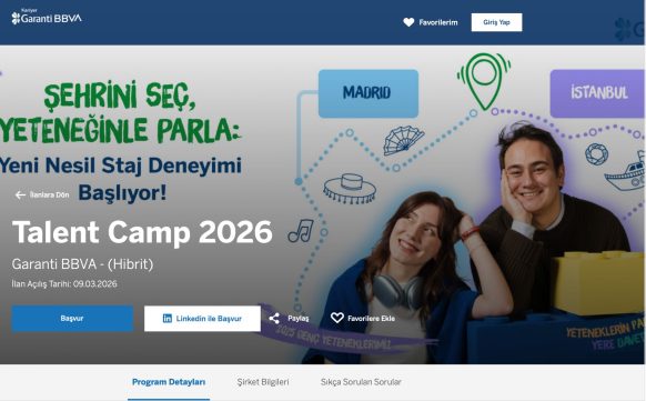 Garanti BBVA, “Yeni Nesil Staj Deneyimi”ne davet ediyor…